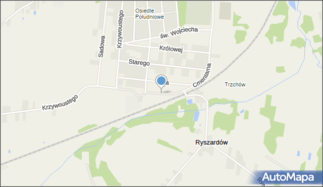 Gorzkowice, Króla Jana III Sobieskiego, mapa Gorzkowice