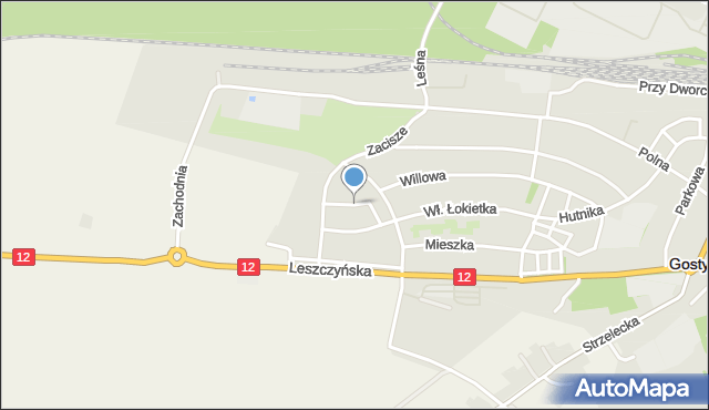 Gostyń, Króla Bolesława Chrobrego, mapa Gostyń