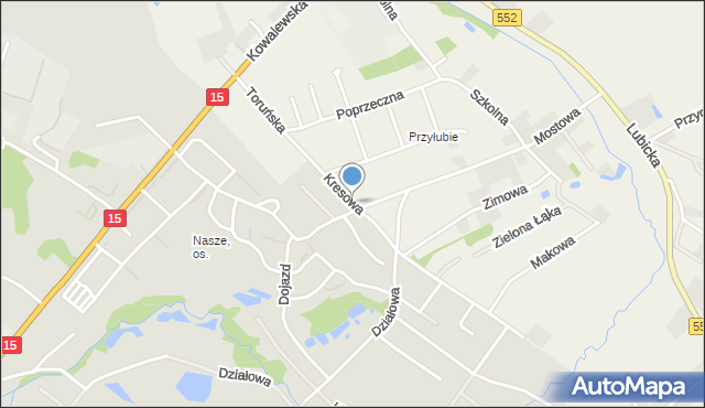 Grębocin gmina Lubicz, Kresowa, mapa Grębocin gmina Lubicz