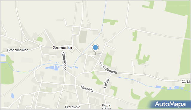 Gromadka, Krótka, mapa Gromadka