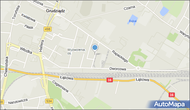 Grudziądz, Królewska, mapa Grudziądza