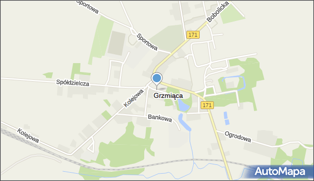 Grzmiąca powiat szczecinecki, Krótka, mapa Grzmiąca powiat szczecinecki