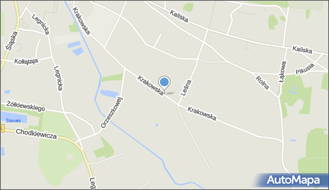 Gubin, Krakowska, mapa Gubin