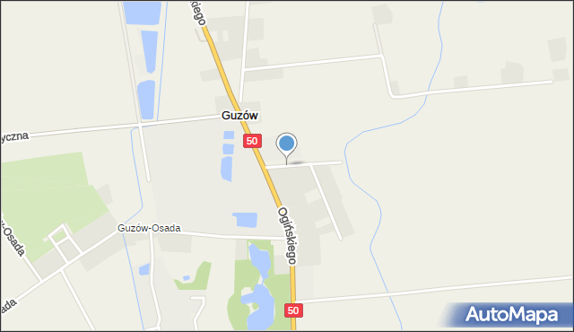 Guzów gmina Wiskitki, Króla Jana III Sobieskiego, mapa Guzów gmina Wiskitki