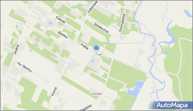 Henryków-Urocze, Kręta, mapa Henryków-Urocze