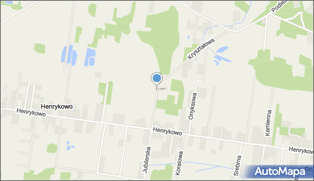 Henrykowo gmina Grabówka, Kryształowa, mapa Henrykowo gmina Grabówka