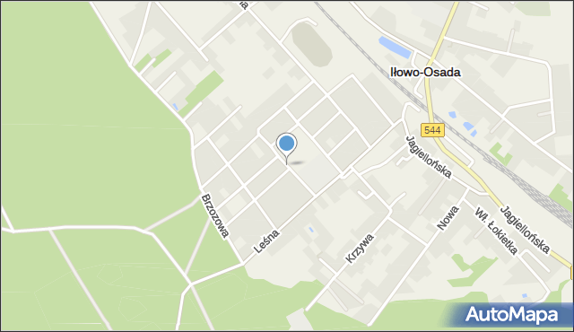 Iłowo-Osada, Krasickiego Ignacego, bp., mapa Iłowo-Osada