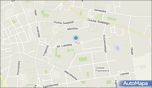 Inowrocław, Króla Władysława Łokietka, mapa Inowrocławia