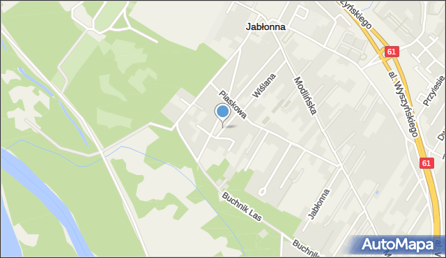 Jabłonna powiat legionowski, Krzywa, mapa Jabłonna powiat legionowski