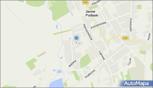 Janów Podlaski, Króla Bolesława Chrobrego, mapa Janów Podlaski