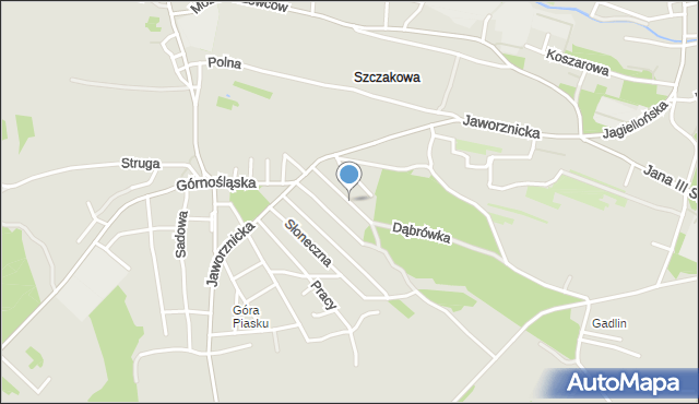 Jaworzno, Króla Bolesława Chrobrego, mapa Jaworzno