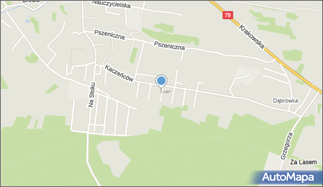 Jaworzno, Krystyny, mapa Jaworzno