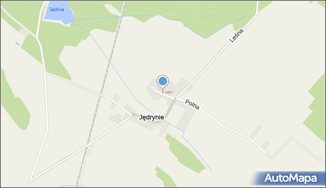 Jędrynie, Krótka, mapa Jędrynie