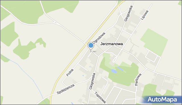 Jerzmanowa, Krótka, mapa Jerzmanowa