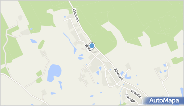 Jonkowo, Królowej Bony, mapa Jonkowo