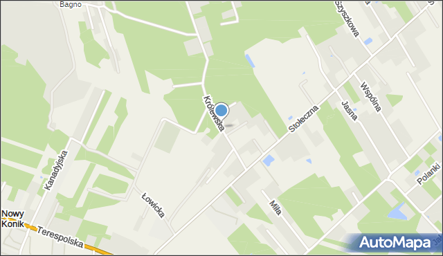 Józefin gmina Halinów, Królewska, mapa Józefin gmina Halinów