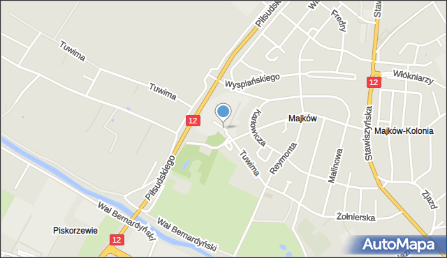 Kalisz, Kraszewskiego Józefa Ignacego, mapa Kalisza