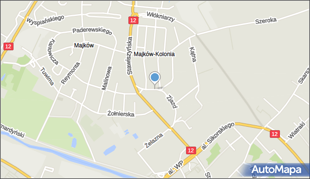 Kalisz, Kręta, mapa Kalisza