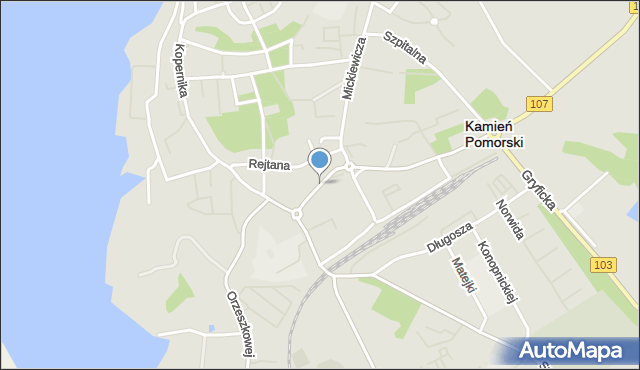 Kamień Pomorski, Króla Bolesława Chrobrego, mapa Kamień Pomorski