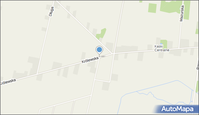 Kaski gmina Baranów, Królewska, mapa Kaski gmina Baranów