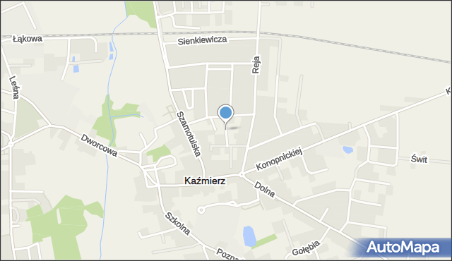 Kaźmierz, Kraszewskiego Józefa Ignacego, mapa Kaźmierz