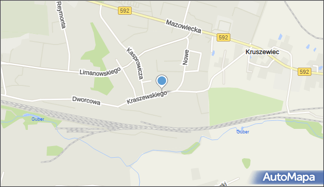 Kętrzyn, Kraszewskiego Józefa Ignacego, mapa Kętrzyn