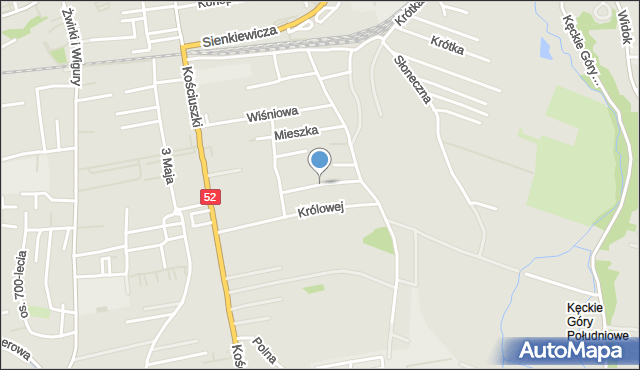 Kęty, Króla Bolesława Chrobrego, mapa Kęty