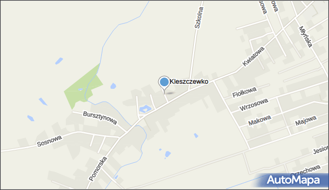 Kleszczewko, Krótka, mapa Kleszczewko
