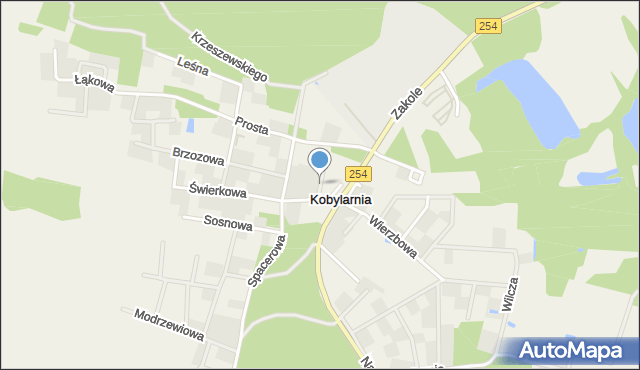 Kobylarnia gmina Nowa Wieś Wielka, Krótka, mapa Kobylarnia gmina Nowa Wieś Wielka