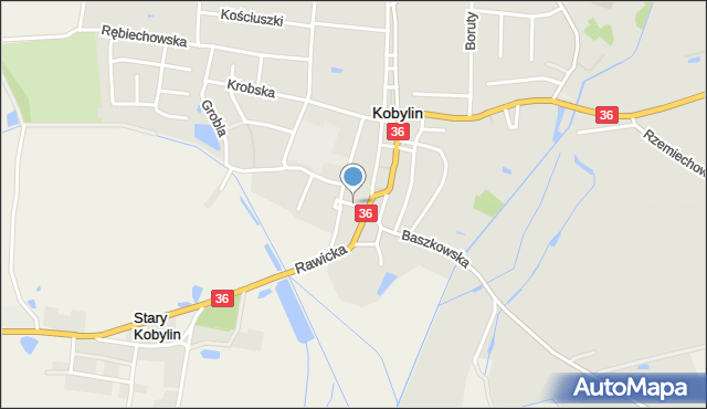 Kobylin powiat krotoszyński, Krótka, mapa Kobylin powiat krotoszyński