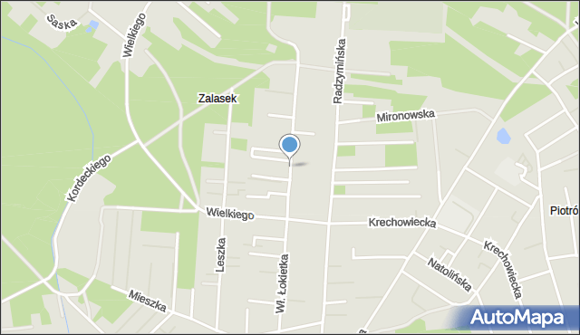 Kobyłka, Króla Władysława Łokietka, mapa Kobyłka