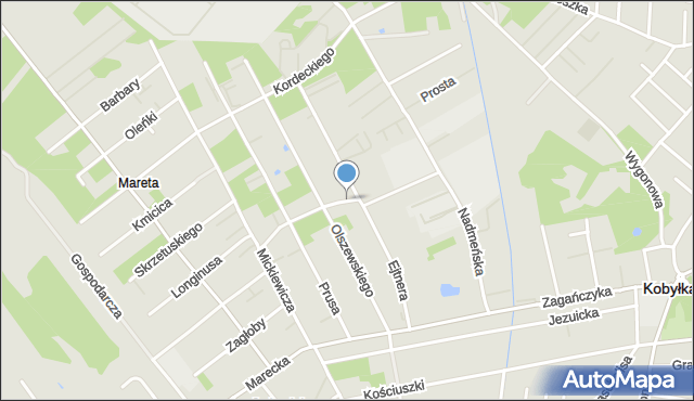 Kobyłka, Krzywa, mapa Kobyłka