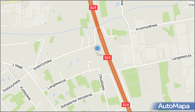 Konstantynów Łódzki, Krakowska, mapa Konstantynów Łódzki
