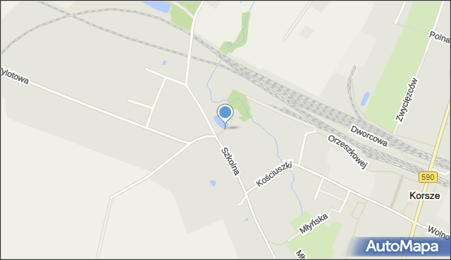 Korsze, Krótka, mapa Korsze