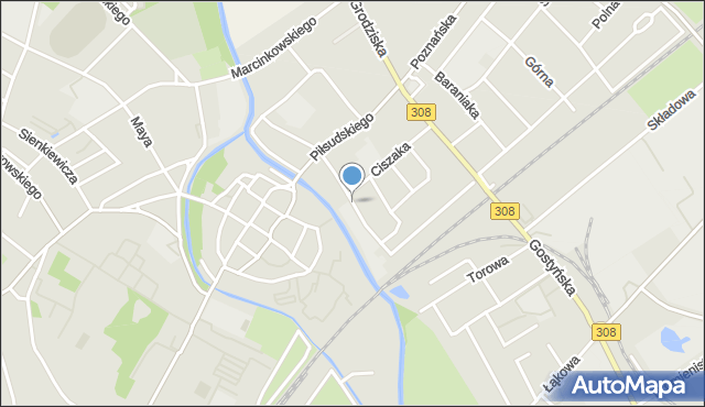 Kościan, Kruszewskiego Klemensa, mapa Kościan