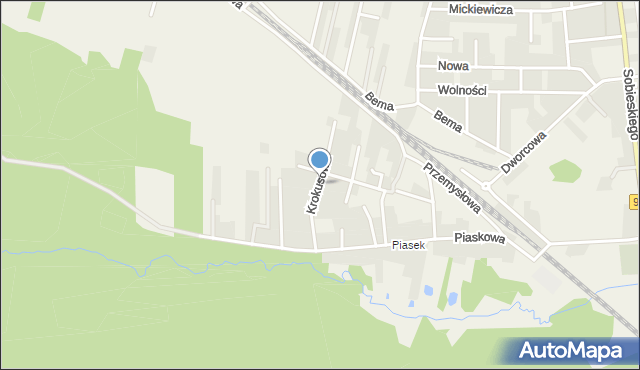 Koszęcin powiat lubliniecki, Krokusowa, mapa Koszęcin powiat lubliniecki