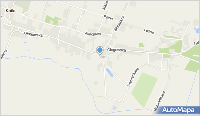 Kotla, Krzycka, mapa Kotla