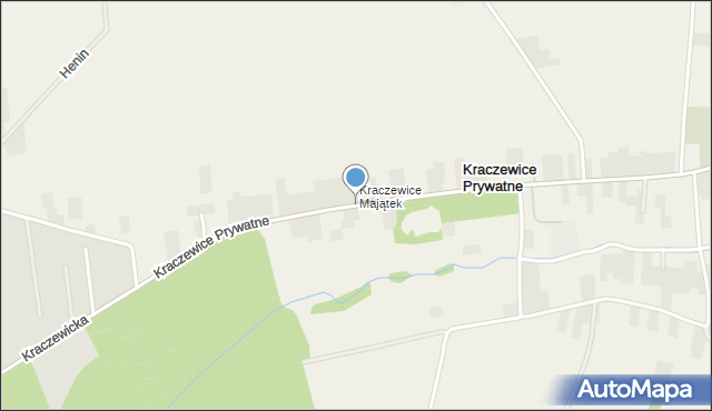 Kraczewice Prywatne, Kraczewice Prywatne, mapa Kraczewice Prywatne