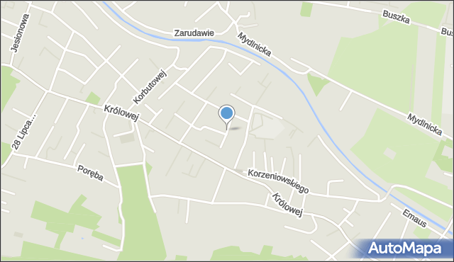 Kraków, Krzywickiego Ludwika, mapa Krakowa