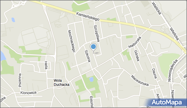 Kraków, Krawiecka, mapa Krakowa