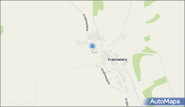 Krakowiany gmina Długołęka, Krakowiany, mapa Krakowiany gmina Długołęka