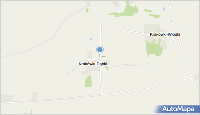 Krakówki-Dąbki, Krakówki-Dąbki, mapa Krakówki-Dąbki