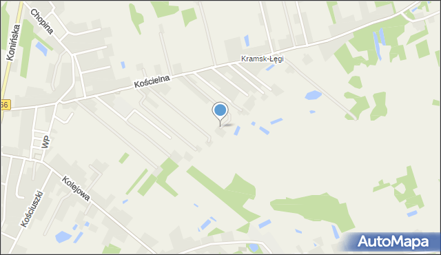 Kramsk, Kramsk-Łęgi, mapa Kramsk