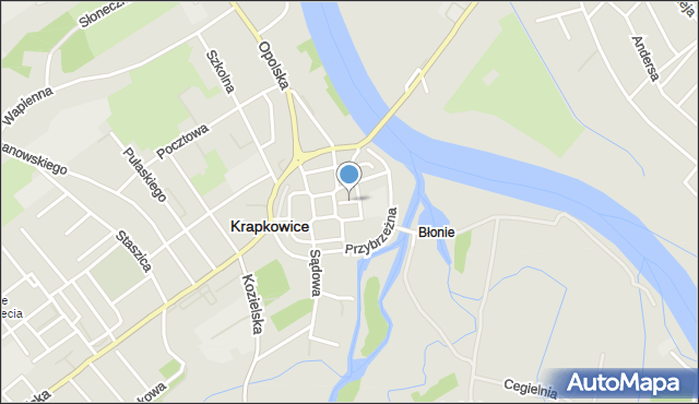 Krapkowice, Krawiecka, mapa Krapkowice