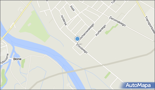 Krapkowice, Króla Bolesława Chrobrego, mapa Krapkowice