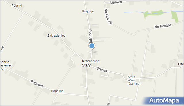 Krasieniec Stary, Krasieniec Stary, mapa Krasieniec Stary