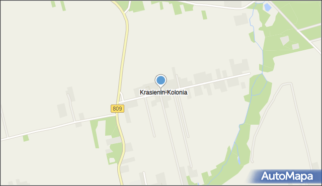 Krasienin-Kolonia, Krasienin-Kolonia, mapa Krasienin-Kolonia