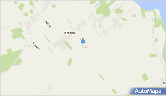 Krasne gmina Krasnopol, Krasne, mapa Krasne gmina Krasnopol