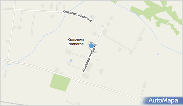 Kraszewo Podborne, Kraszewo Podborne, mapa Kraszewo Podborne