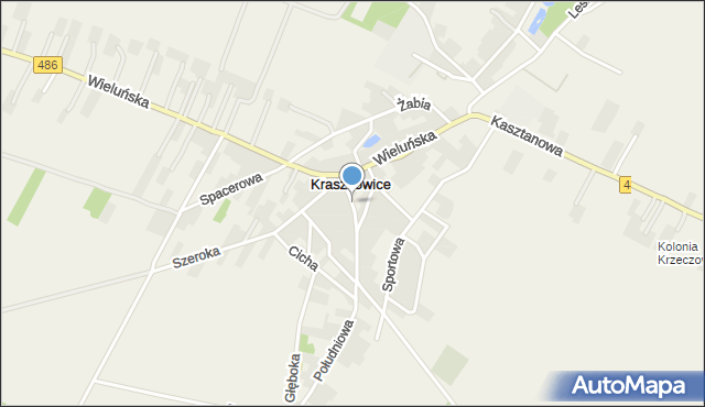 Kraszkowice, Krótka, mapa Kraszkowice